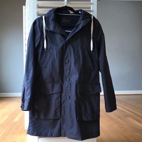 **H*P**J. Crew Basketweave Jacket Raincoat - Picture 2 of 8